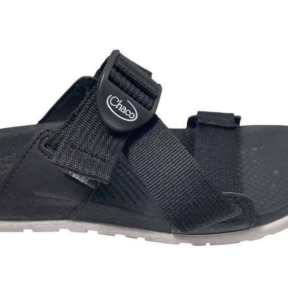 Chaco Lowdown Slide Sandals Womens 7 Black Flip Flops Slip-On Shoes Beach Artsy - Picture 2 of 9